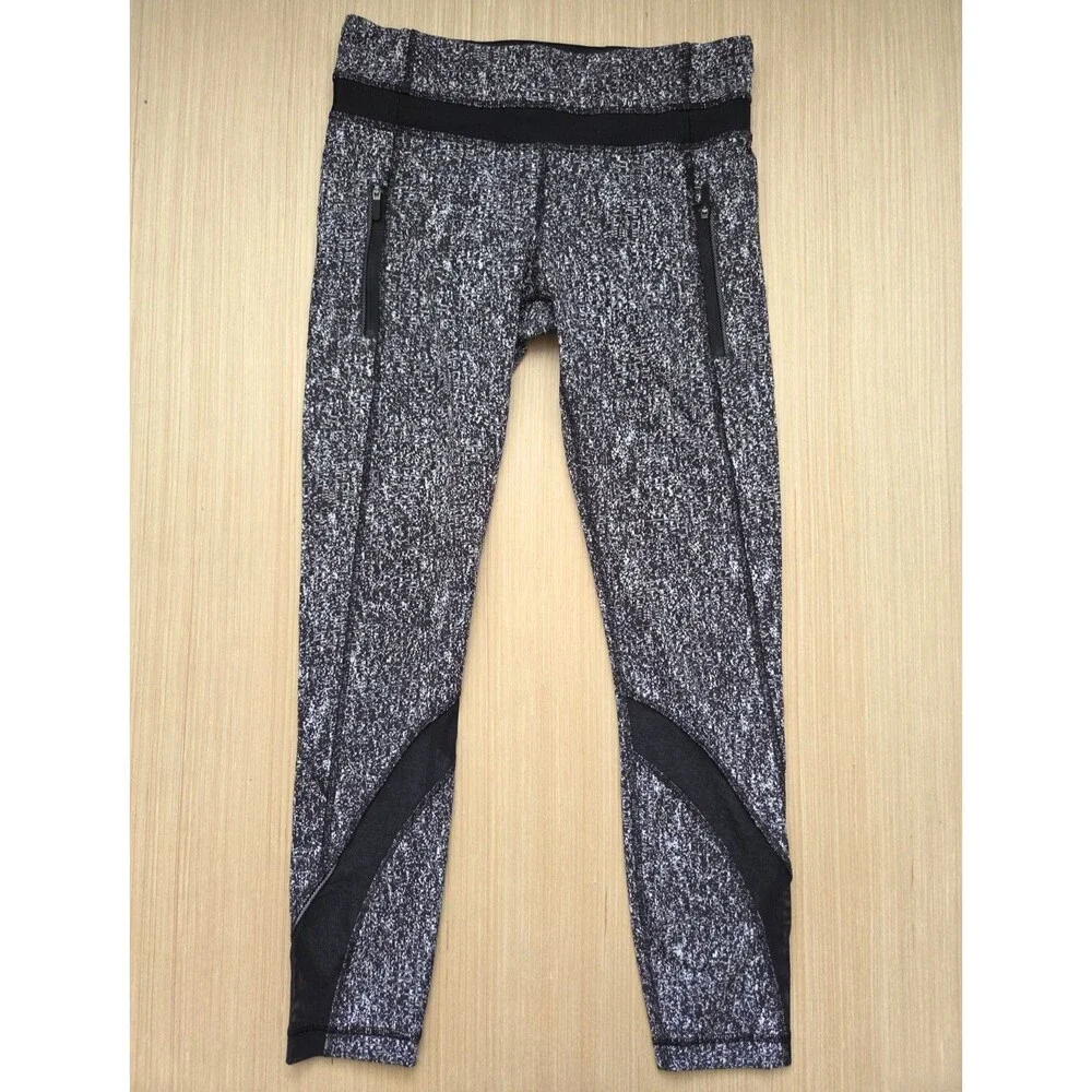 Lululemon Women's Size 6 Inspire Tight II Mesh Printed Activewear Leggings